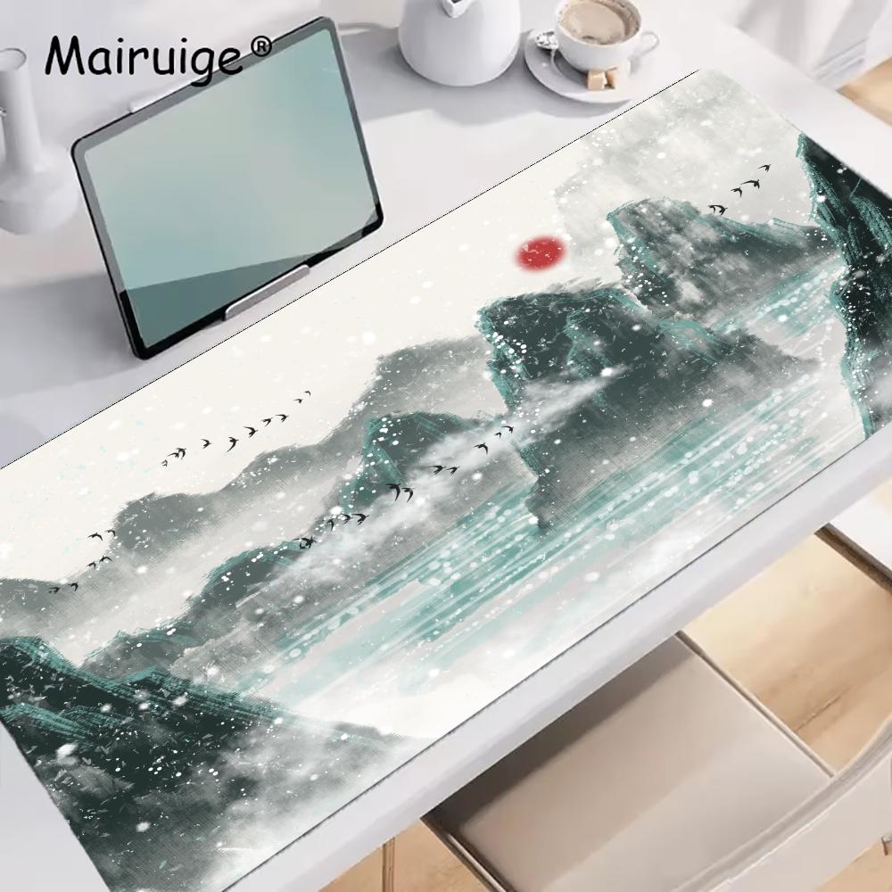Gaming Accessories Organizer - Beautiful Mountains And Rivers Desk Pad