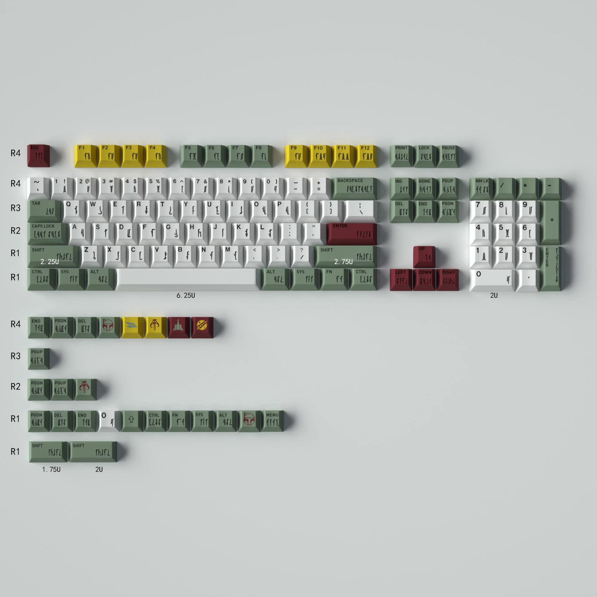 Gaming Set Accessories - 130 Keys/set GMK Keycaps Cherry Profile