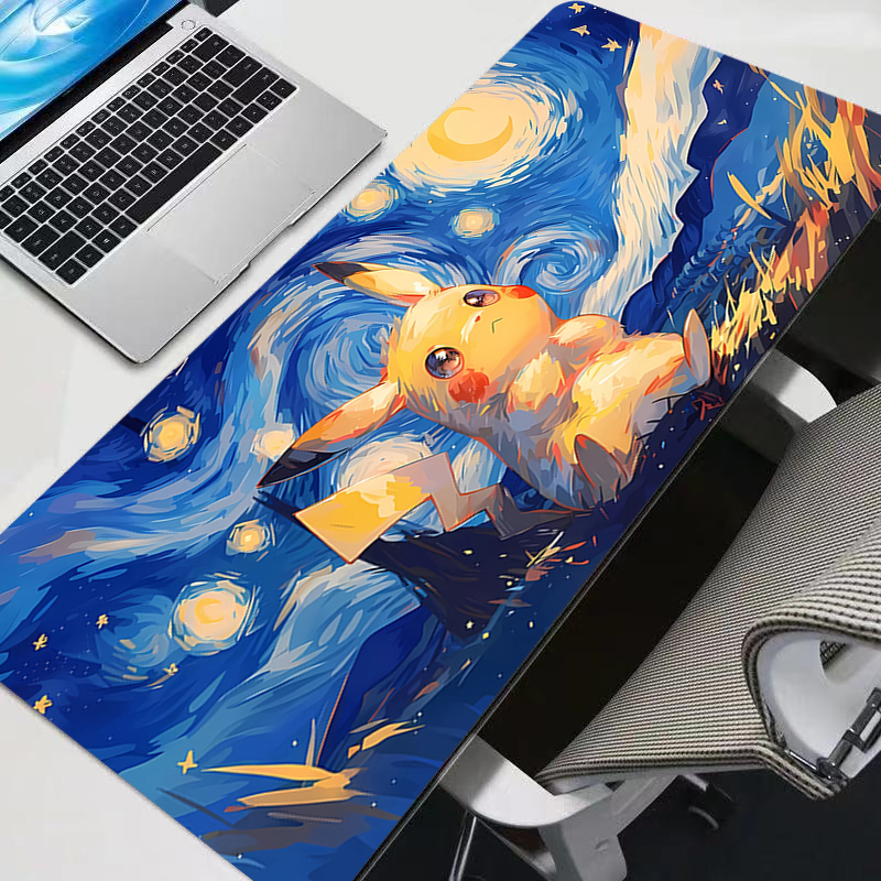 Gaming Accessories Gamer - Mouse Pad Large P-Pikachu Rubber PC