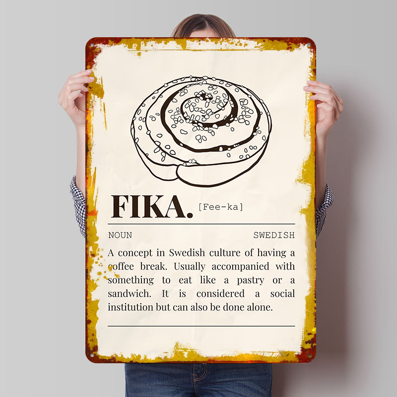 Swedish Fika Metal Poster Cust – Accessories For Your Gaming Room Bewertung und Preis