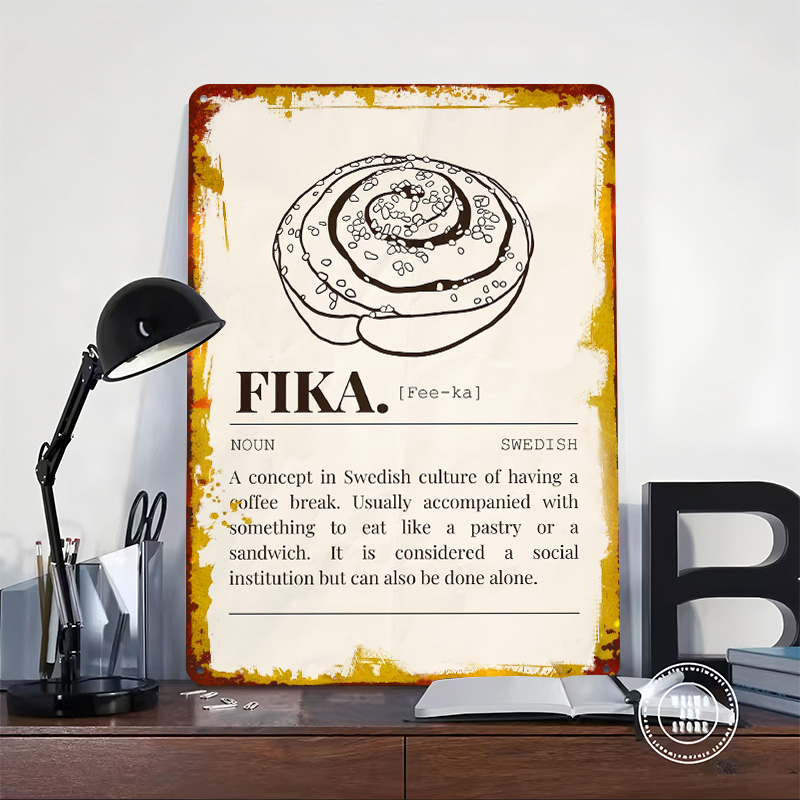 Swedish Fika Metal Poster Cust – Accessories For Your Gaming Room Bewertung und Preis