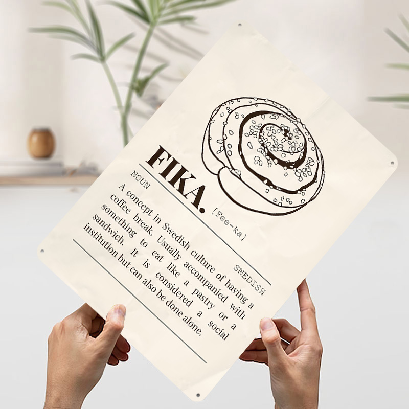 Swedish Fika Metal Poster Cust – Accessories For Your Gaming Room Bewertung und Preis