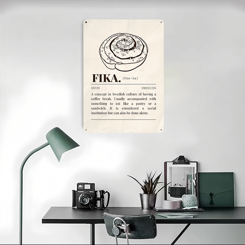 Swedish Fika Metal Poster Cust – Accessories For Your Gaming Room Bewertung und Preis