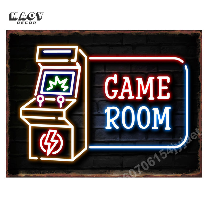 Neon Gaming Zone Metal Tin Sig – Accessories For Your Gaming Room Bewertung und Preis