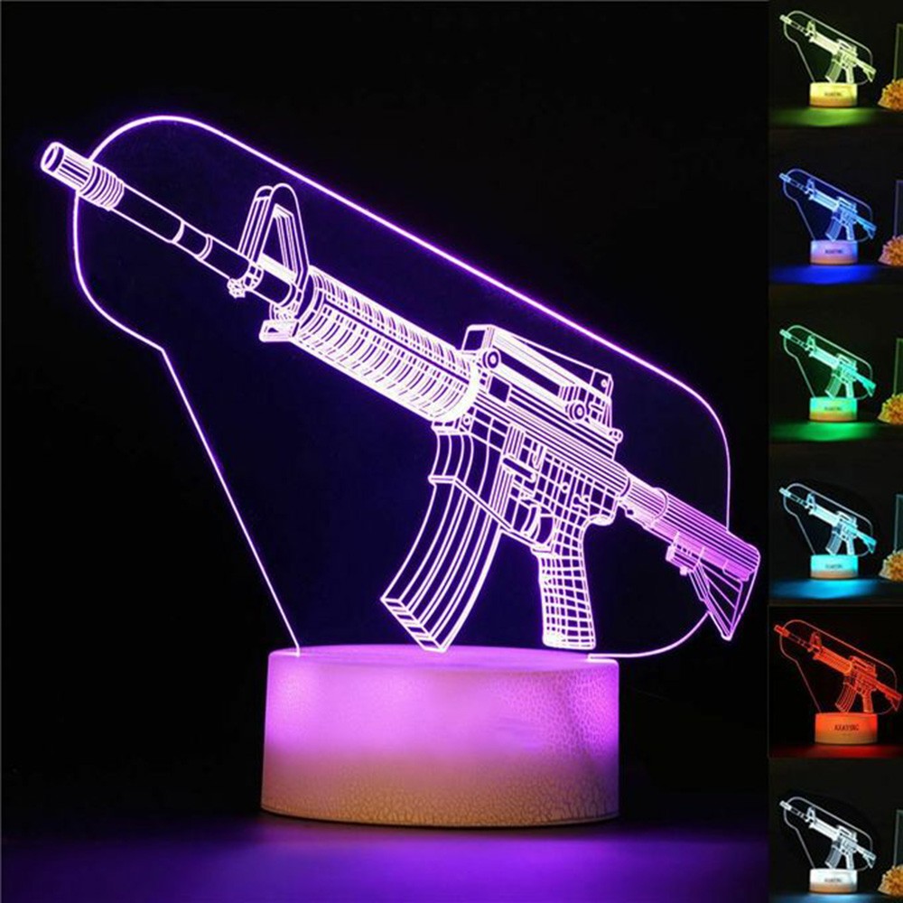 Game Rifle 3d Led Night Light  – Accessories For Your Gaming Room Bewertung und Preis